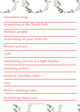 Christmas Scattergories Back